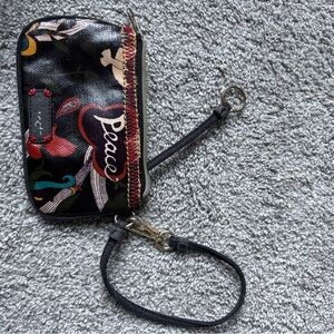Sakroots Multicolor Wristlet with Floral Design